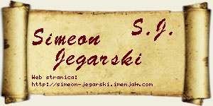 Simeon Jegarski vizit kartica